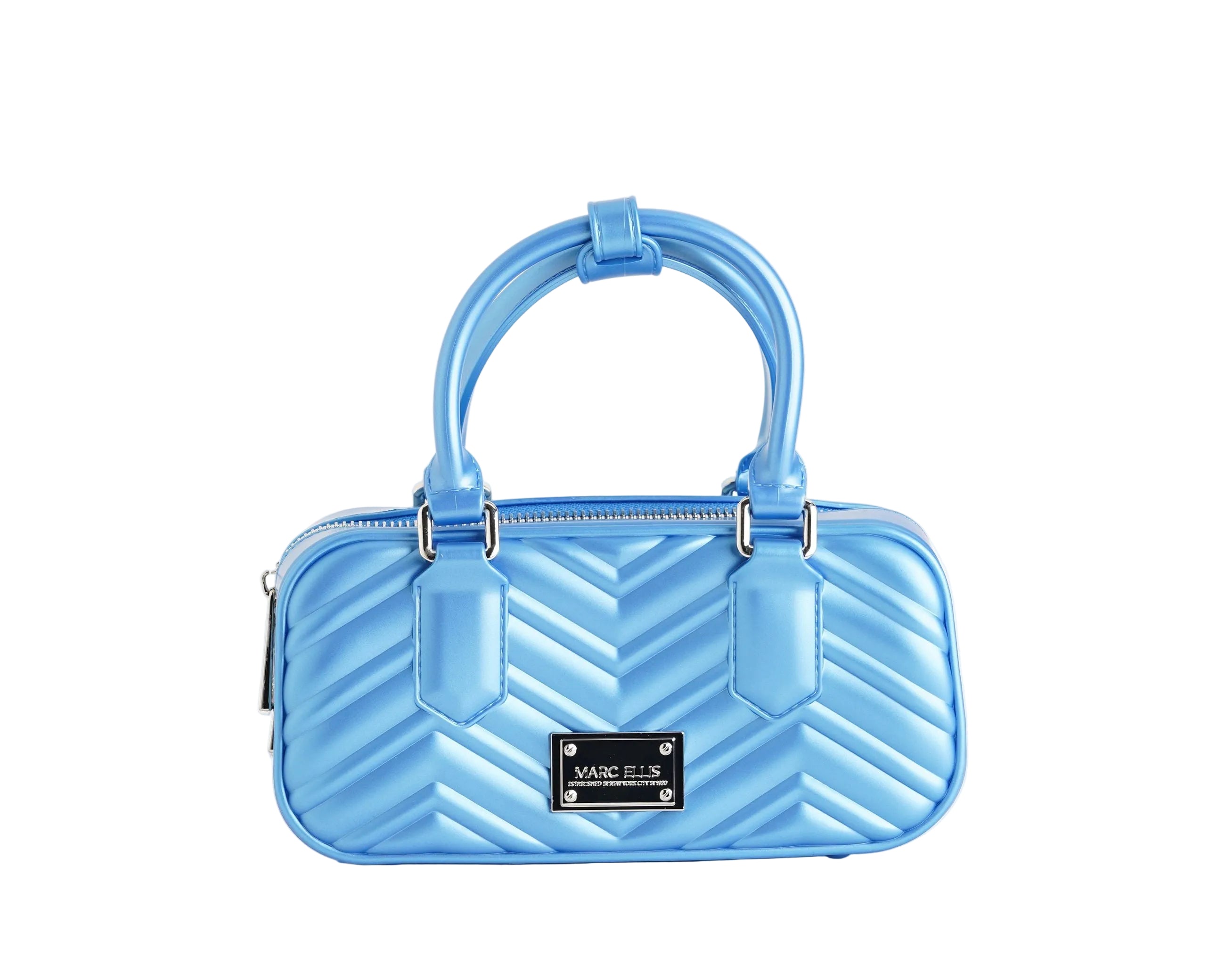Borsa a mano Marc Ellis Flat Soho 26 Donna Sky Bloom Silver - Vista frontale