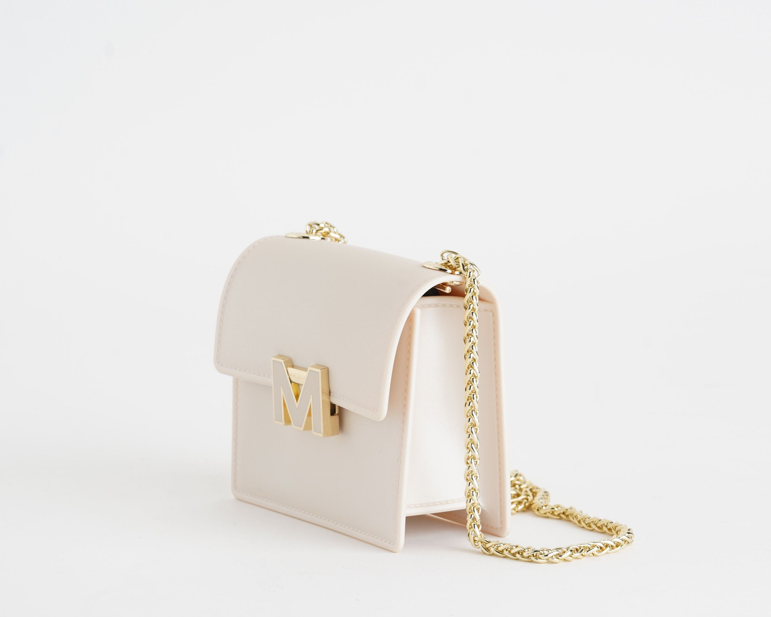 Borsa a spalla Marc Ellis Supermee S Donna Beige Light Gold – Vista laterale