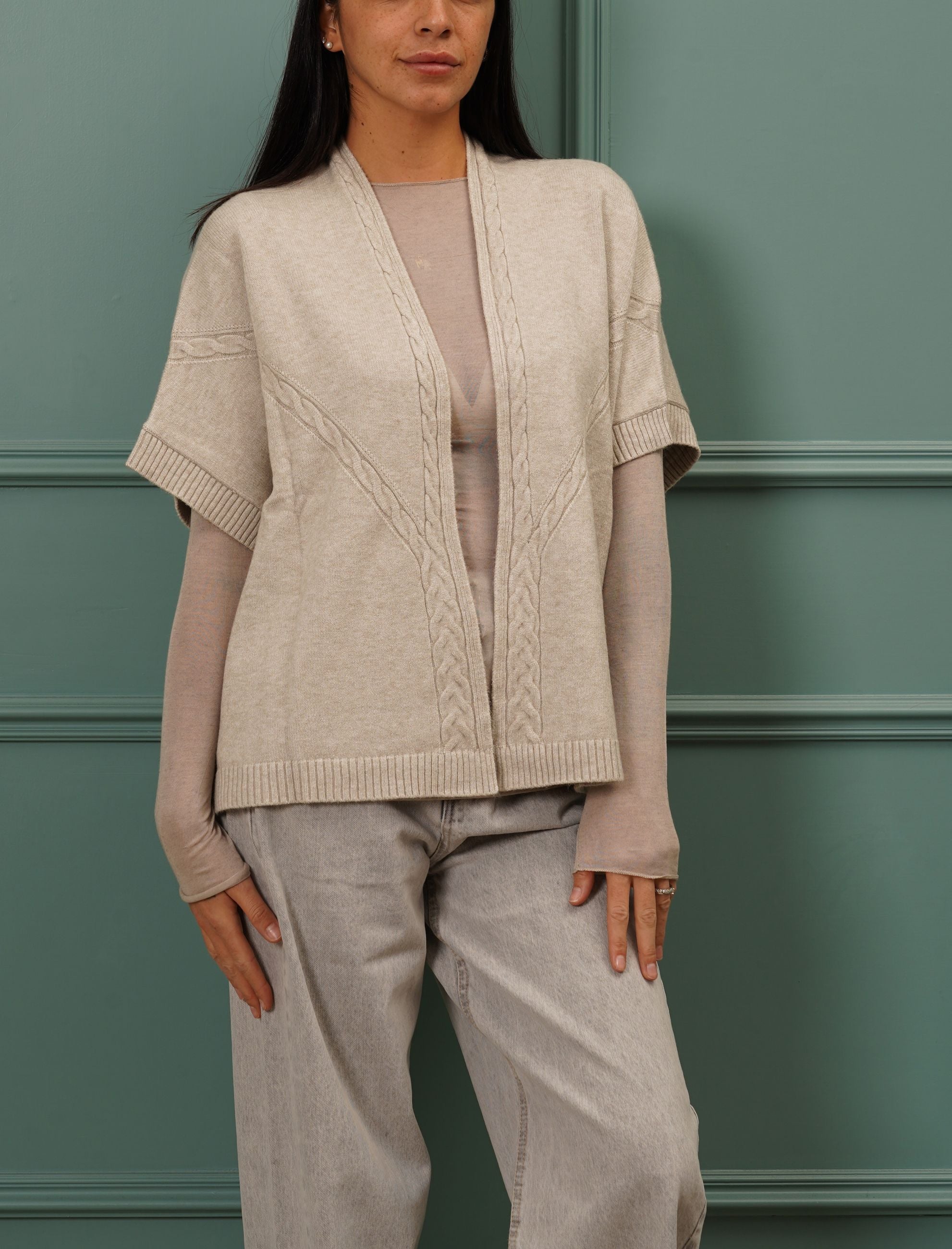 Cardigan manica corta BB GLAMOUR JN1016 Donna