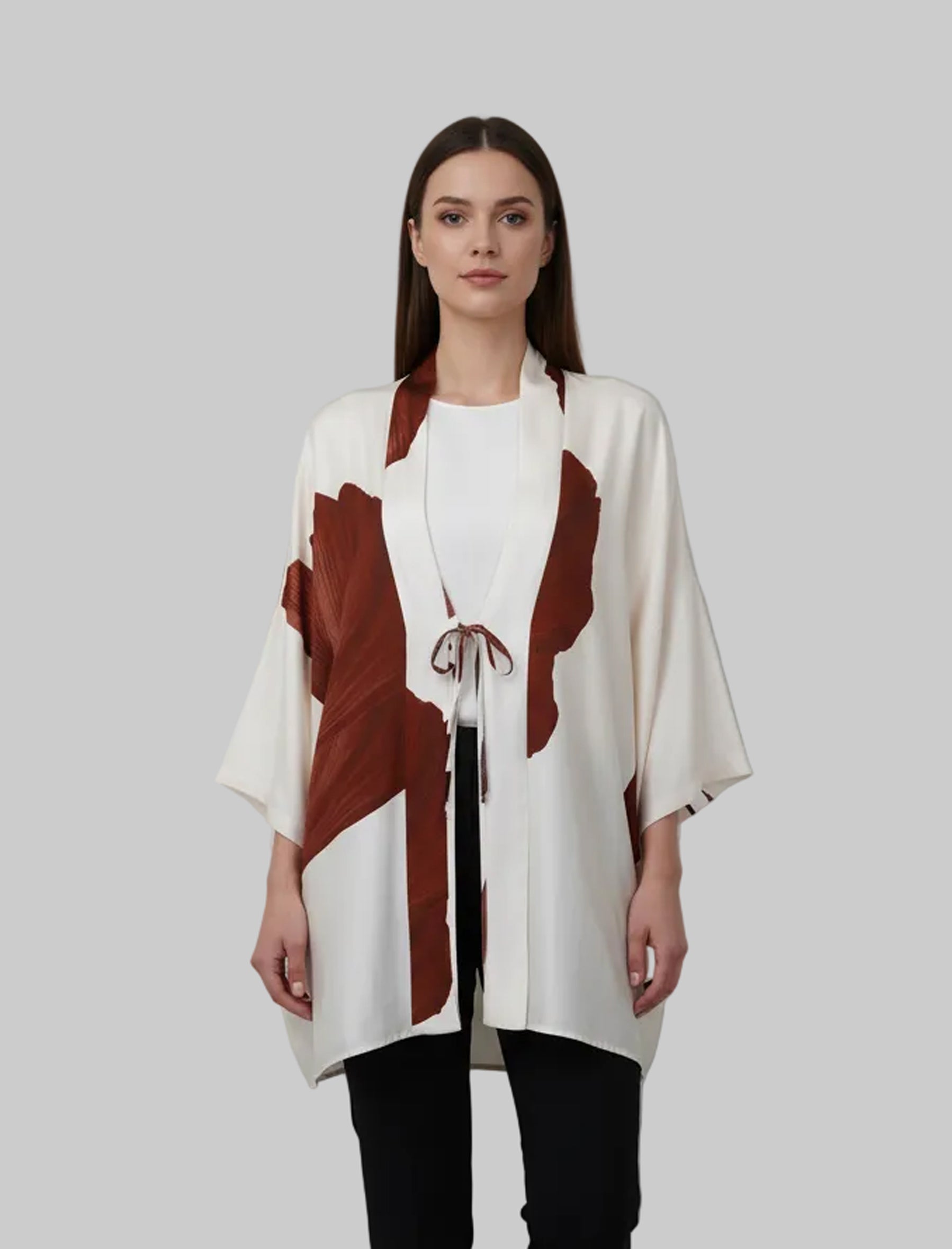 Kimono Anonyme Leaf A76SJ084 Brick 