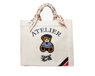 Borsa a spalla Sécret Pon-Pon Saint Tropez Bag S Ecru Donna – tracolla regolabile, chiusura zip, H.22xL.25xP.12 cm
