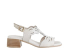 Sandalo MELLUSO K56085 CREMA - nappa, tacco 4 cm, donna