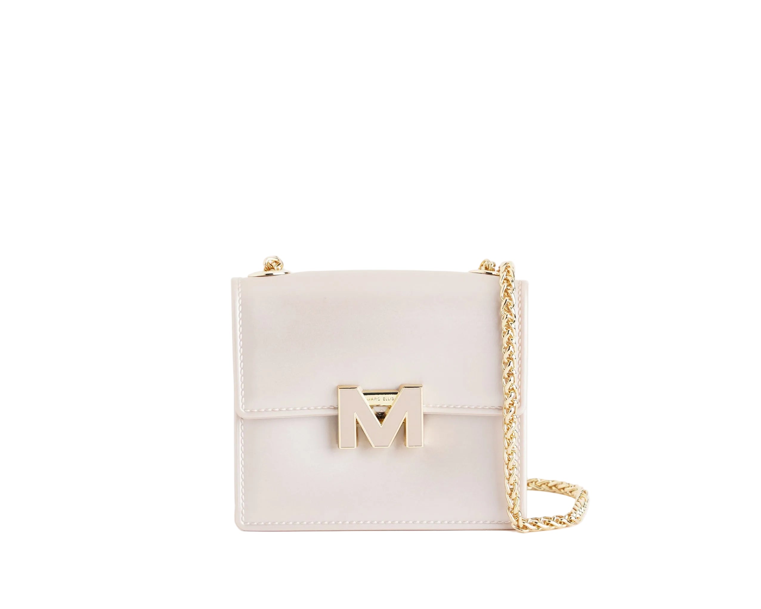 Borsa a spalla Marc Ellis Supermee S Donna Light Tan Light Gold – Vista frontale