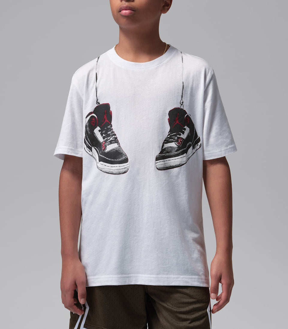 Jordan Hanging AJ3 T-Shirt White 95F483-001 – T-shirt bambino unisex grafica Air Jordan 3