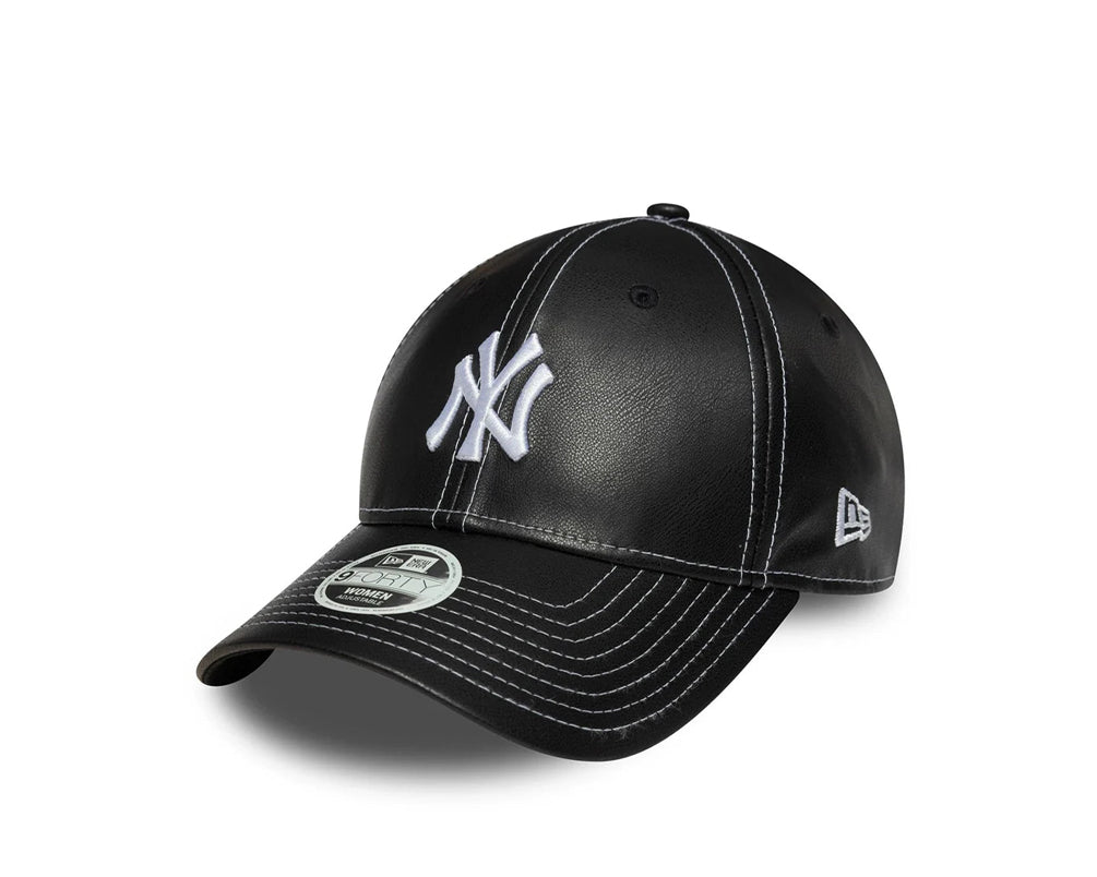 Cappello NEW ERA Topstitch Pu 9Forty Nero/Bianco Donna