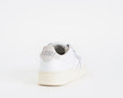 AUTRY Medalist Low AULW SW02 sneakers donna pelle bianca lurex argento