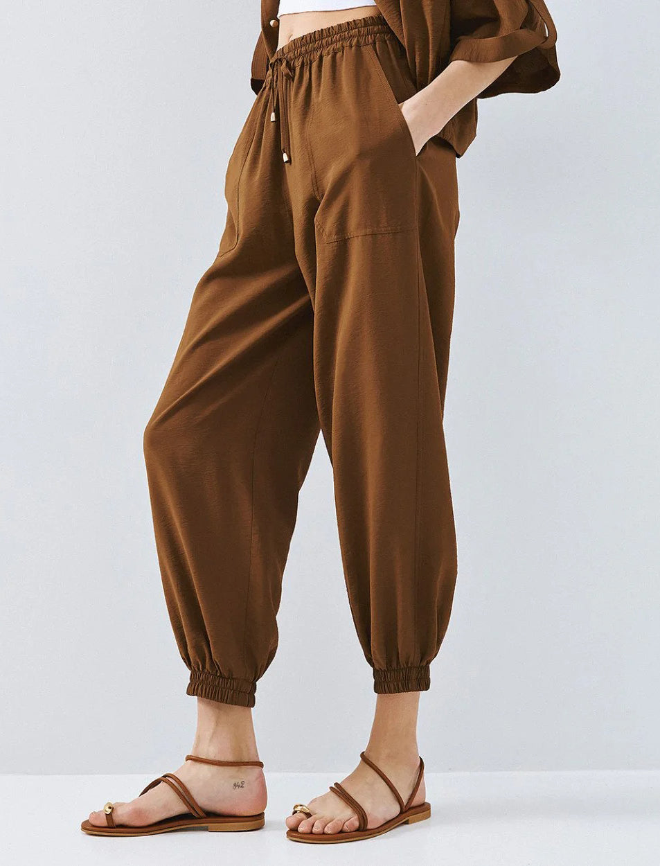 Pantalone con elastico in vita Access Fashion 63-5073 Donna
