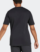 Vista posteriore T-shirt uomo Adidas Essentials Big Logo JE8945 nera – 100% cotone, fit regular