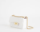 Borsa a spalla Marc Ellis Flat Falcon XS Donna Milk Matt Gold - Vista laterale