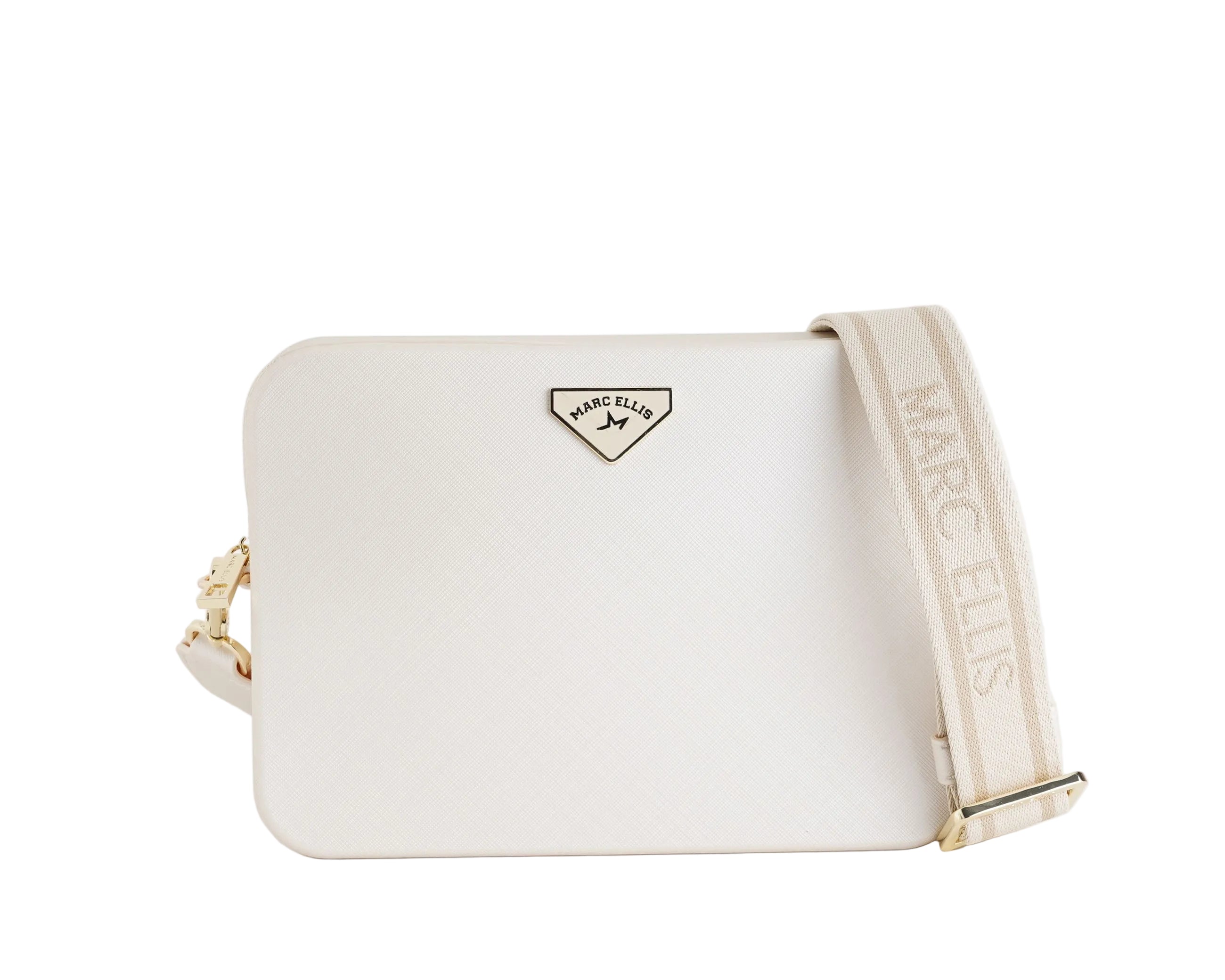 Borsa a tracolla Marc Ellis Flat Flowe Donna Beige Light Gold - Vista frontale