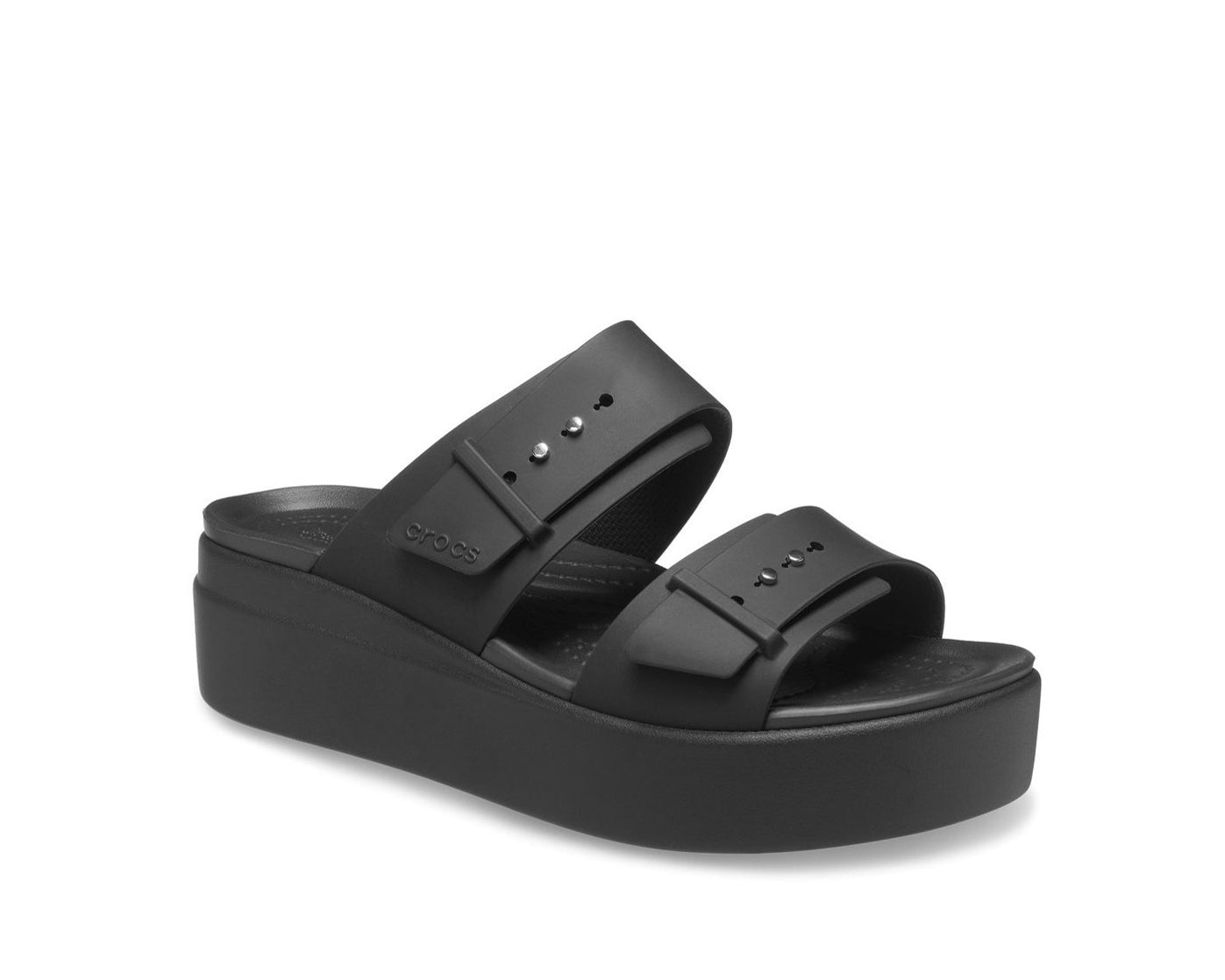 Sandalo Crocs Brooklyn Sandal Low Wedge W CR.207431 colore Nero — CROCS