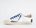 Crime London SK8 Deluxe Brown Sugar sneakers uomo bianco marrone nero, tomaia in pelle e suede, effetto vintage, Made in Italy