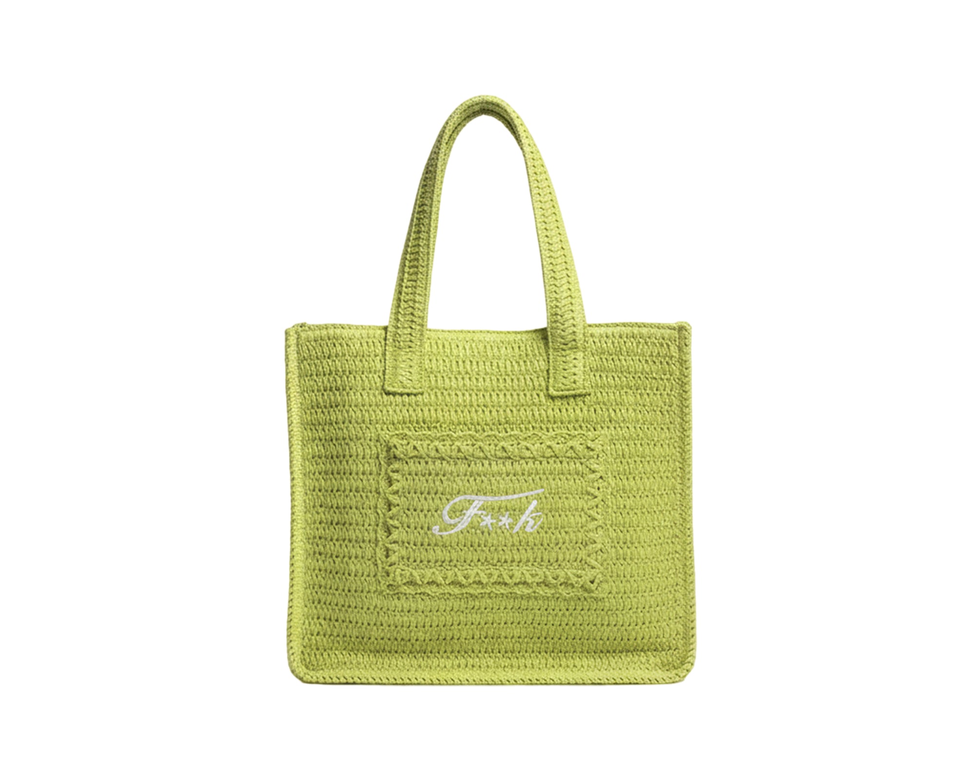 Tote Bag in rafia F**k FA26-SW0001LI Lime Donna