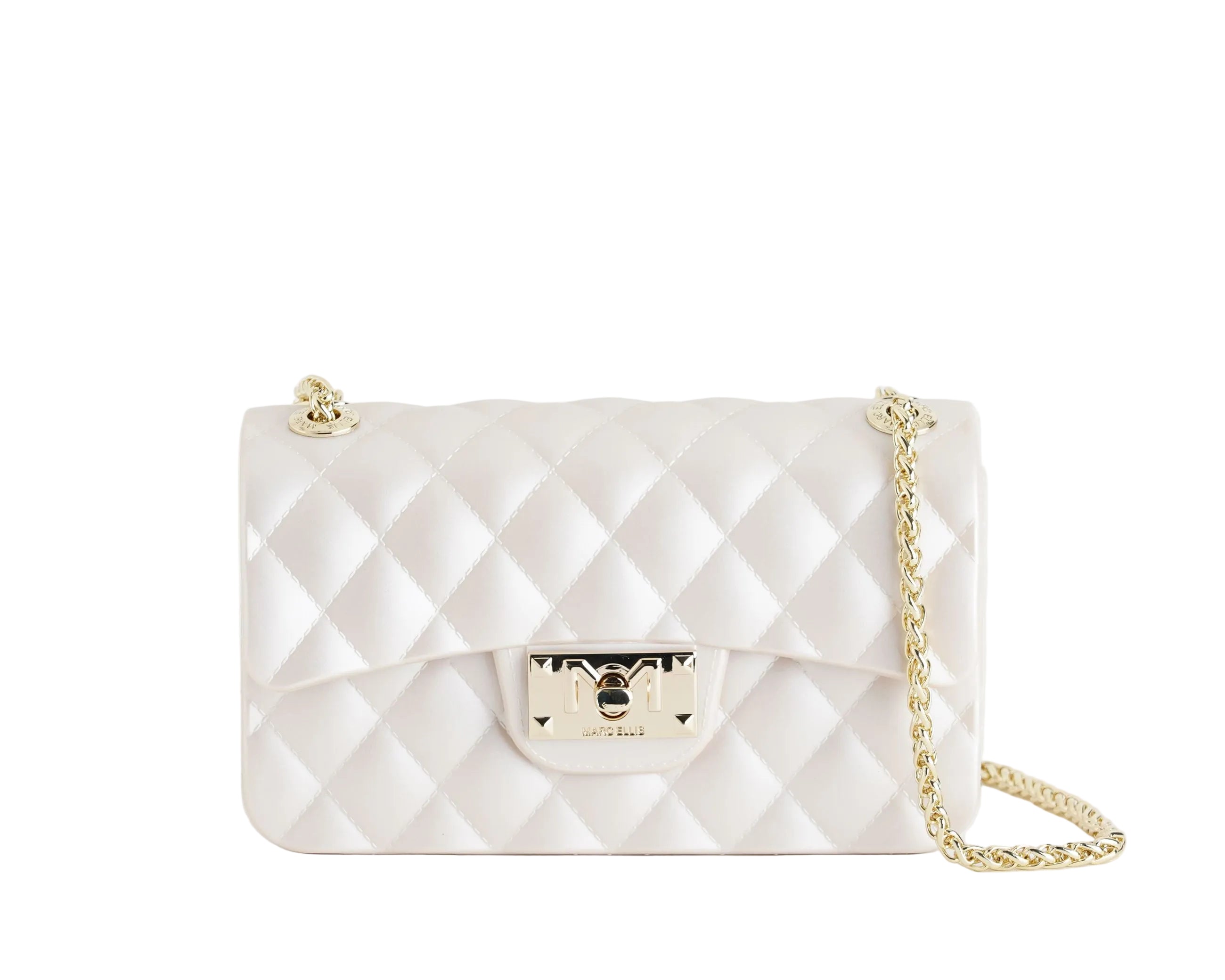 Borsa a spalla Marc Ellis Flat Falcon XS Donna Beige Light Gold - Vista frontale