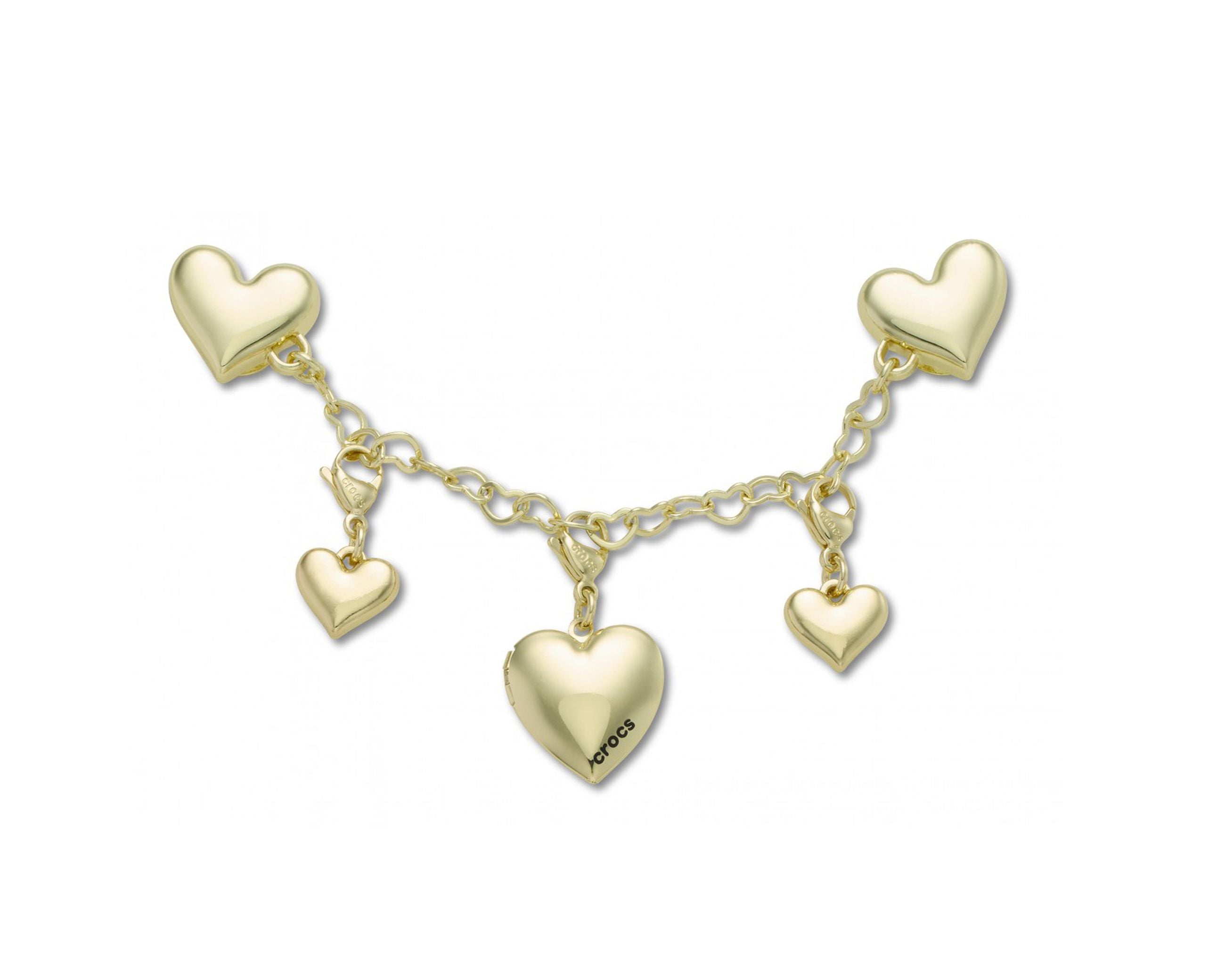 Charm Crocs Gold Heart Chain CR.5917 JIB Multi