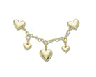 Charm Crocs Gold Heart Chain CR.5917 JIB Multi