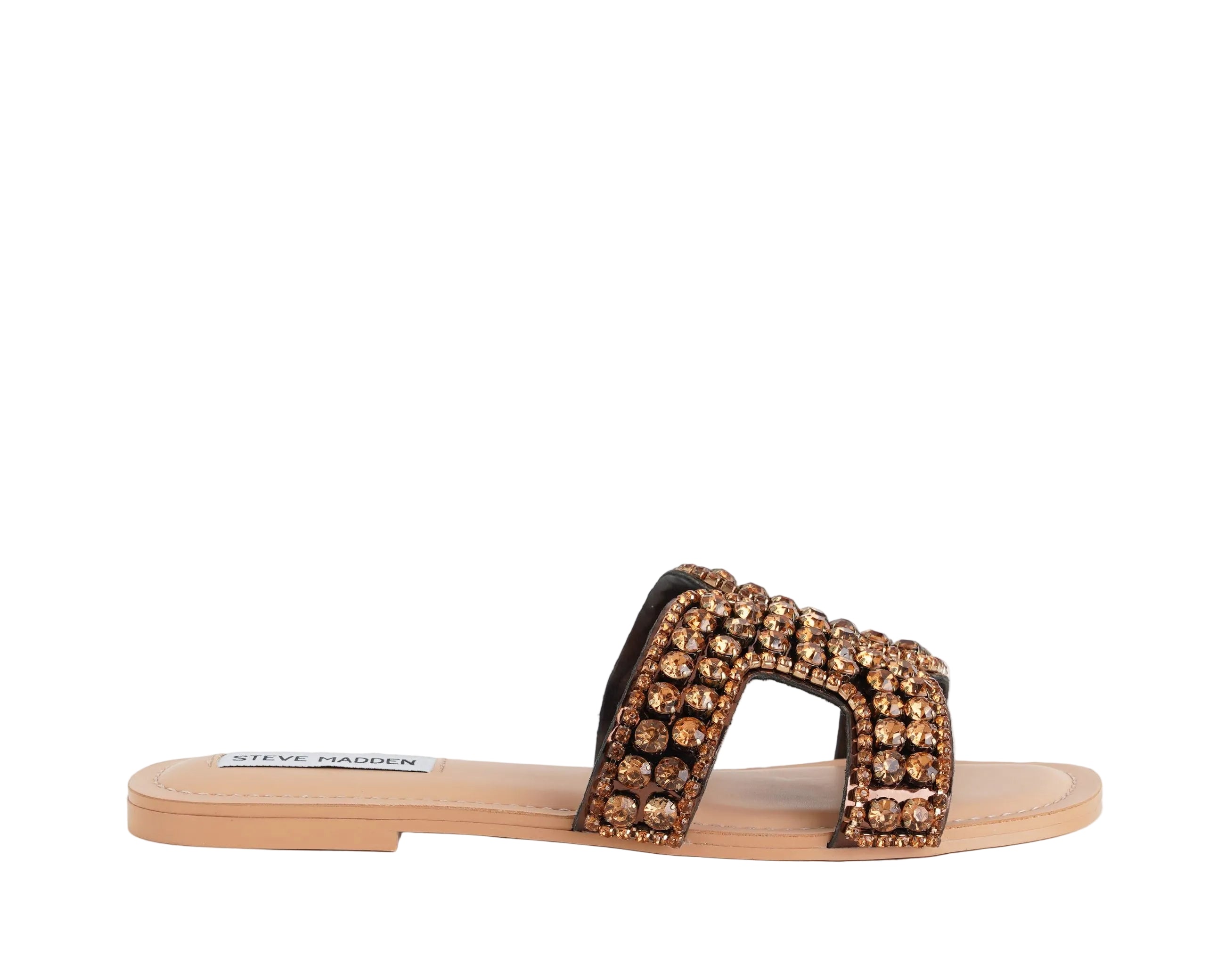 Steve Madden Zaira SMSZAIRA-567 – Sandalo basso donna Bronze con strass