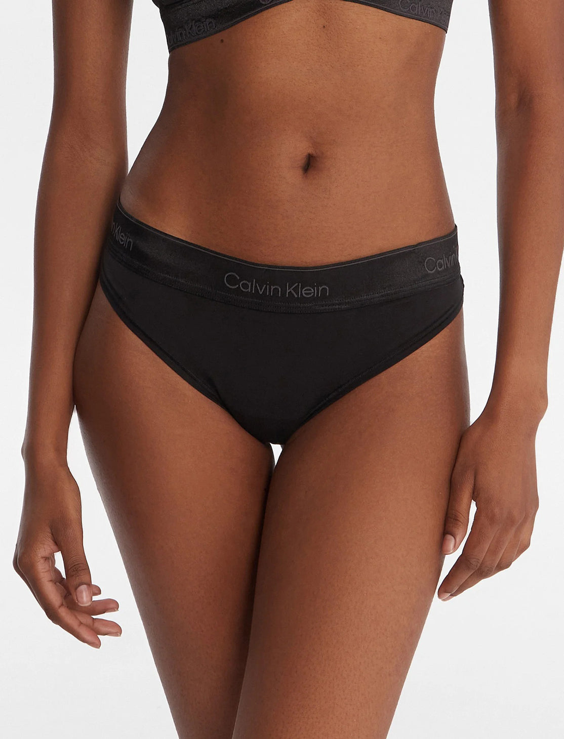 Perizoma con logo CALVIN KLEIN LV00QF8549 Nero Donna