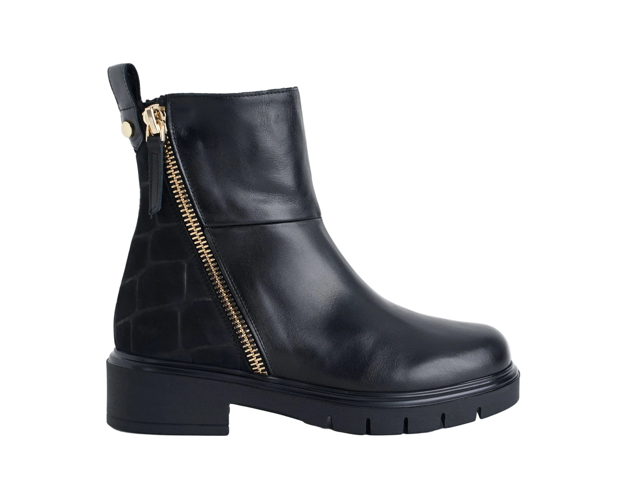 Anfibi in pelle Albano Indipendent 4368 Nero Donna
