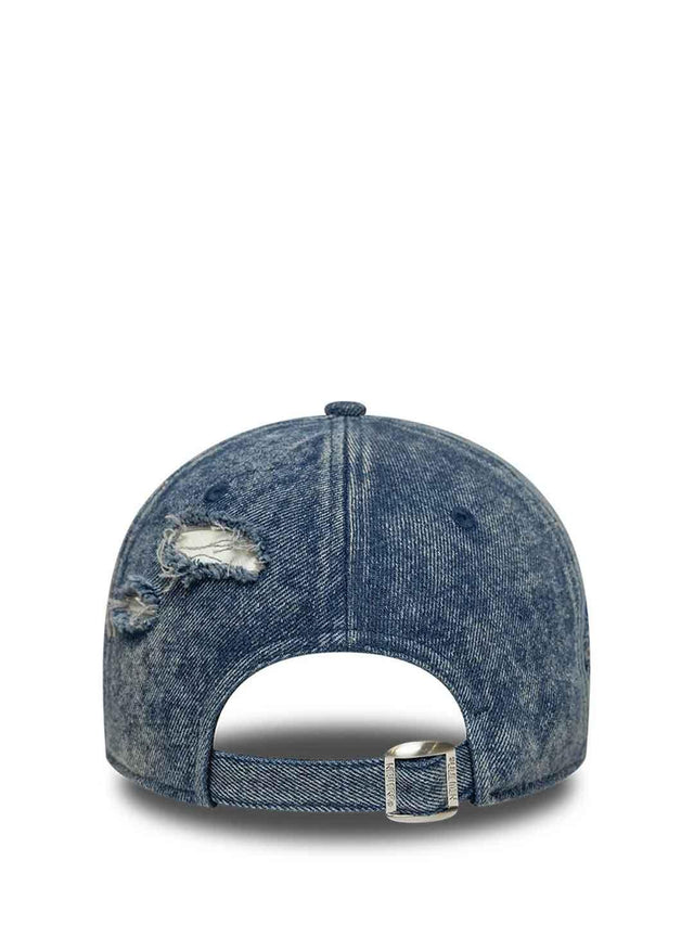 Cappello New Era 9Forty Denim Acid Wash 60856240 uomo colore blu pastello Pastel Blue (450)
