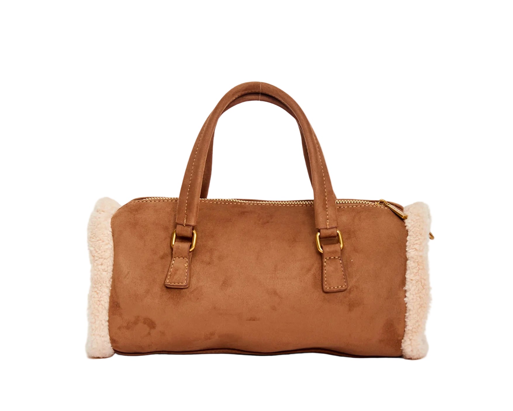 Borsa a mano Vicolo Lumi Barrel XAC0042 Marrone/Agnello Donna