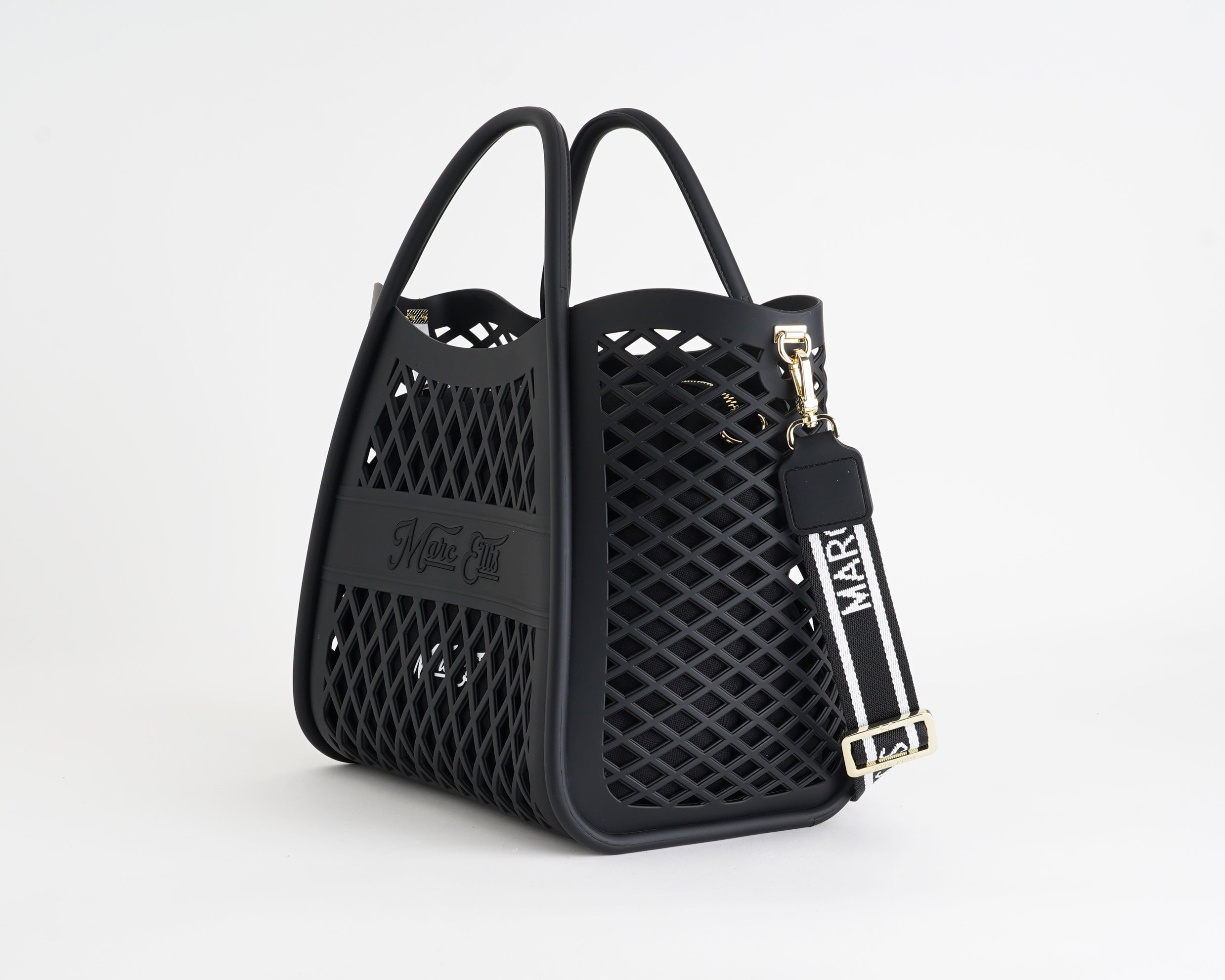 Borsa a mano Marc Ellis FLAT BASKET M Donna Black Light Gold - Vista laterale