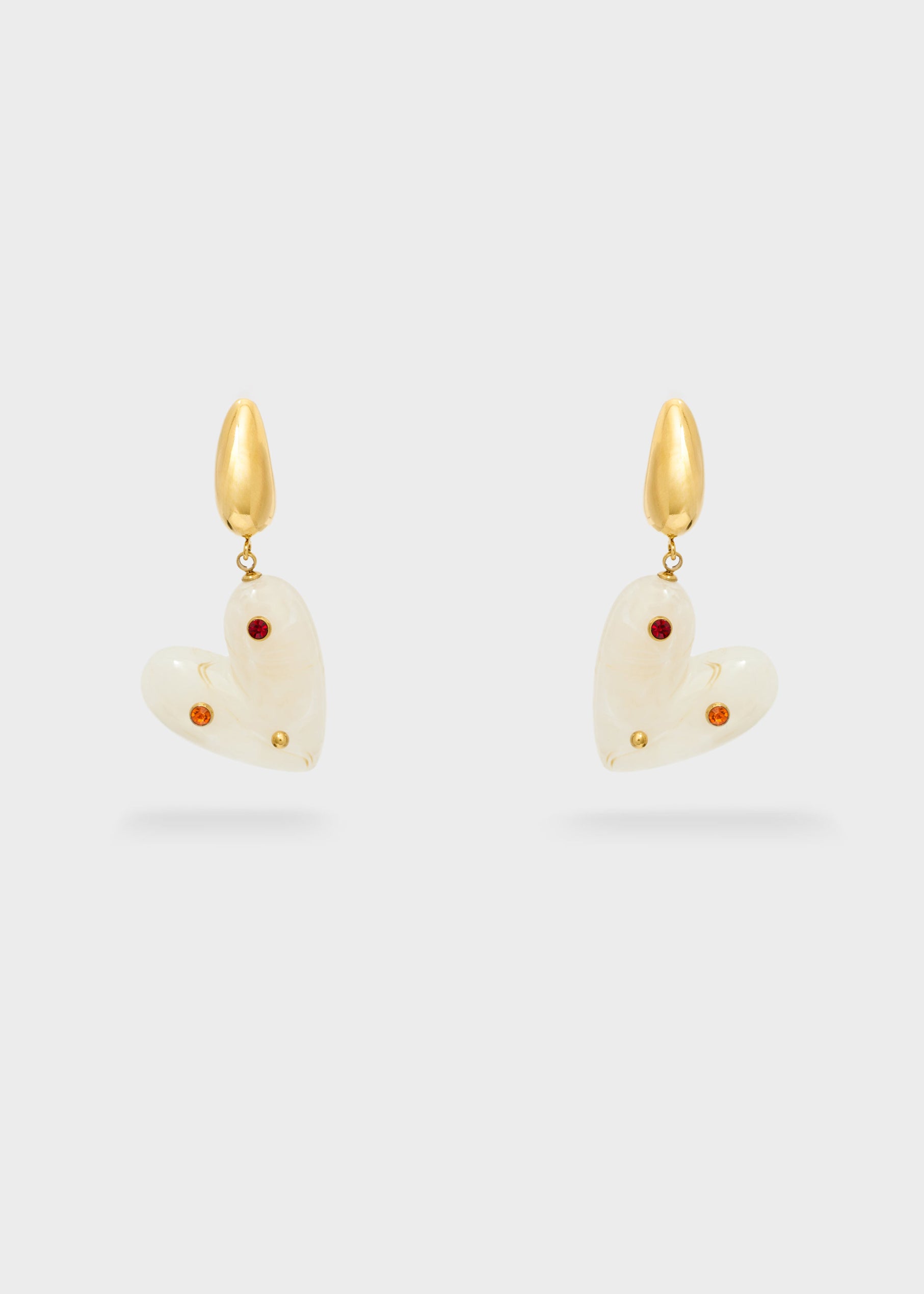 Orecchini Sof Cuore Con Pietre Nali' LNOR0147 Oro/Bianco Donna