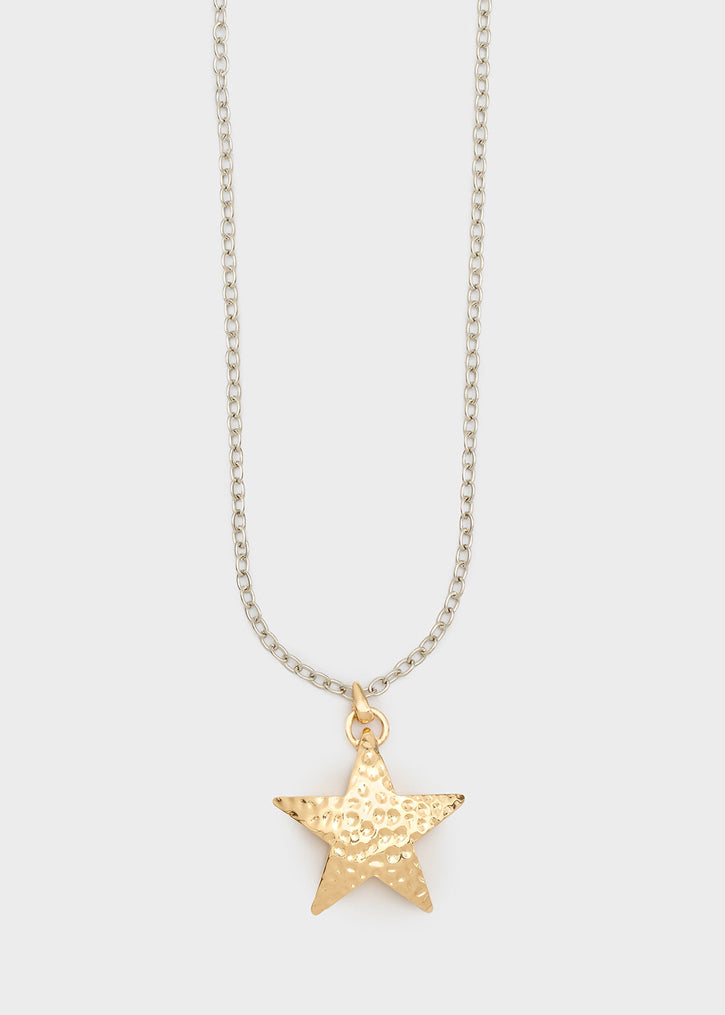 Collana chain stella martellata NALI' EMCL1016 Oro/Argento Donna
