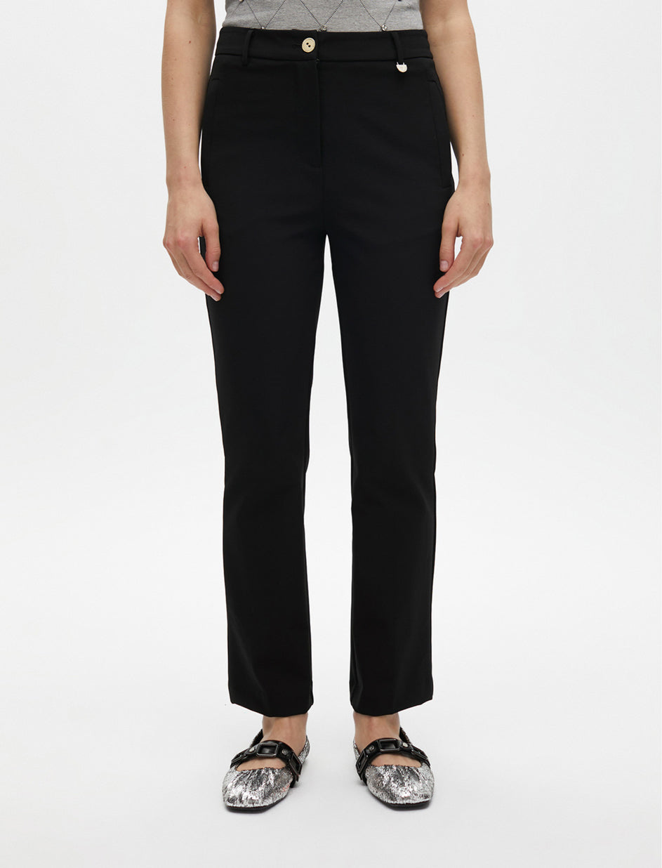 Pantaloni a gamba dritta LOLA CASADEMUNT LF2514024 Nero Donna