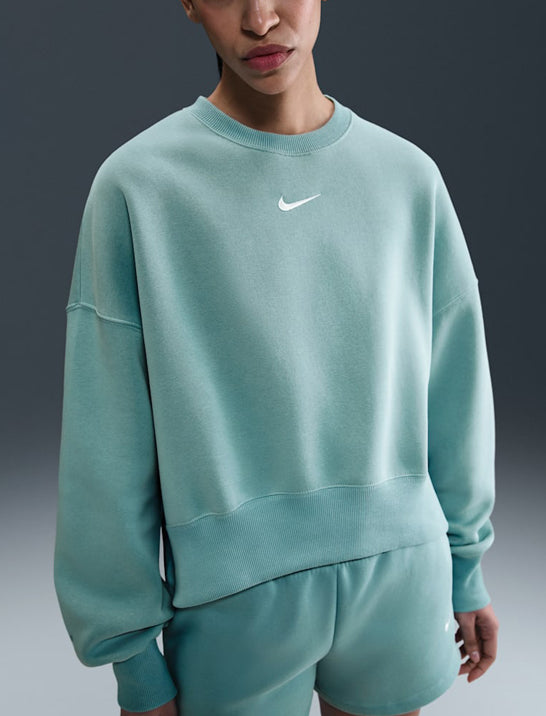 Felpa girocollo oversize NIKE DQ5761-017 Verde acqua Donna