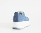 Sneakers con zeppa IGI&CO 1146800 in tessuto denim da donna, plantare rimovibile, soletta in pelle, suola in gomma, altezza 55 mm
