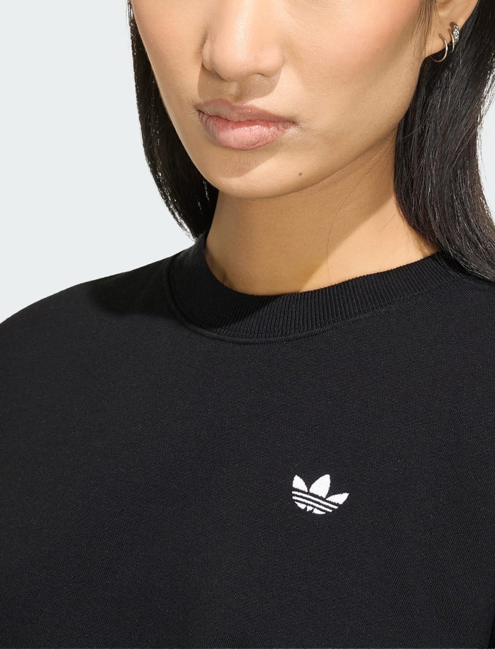 Felpa Adidas Essentials Crew Long Fleece OS KT2275 Black