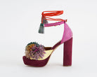 EXÈ Sandalo alto Ophelia-925 camoscio strass fuxia multi donna - art. OPHELIA-925

