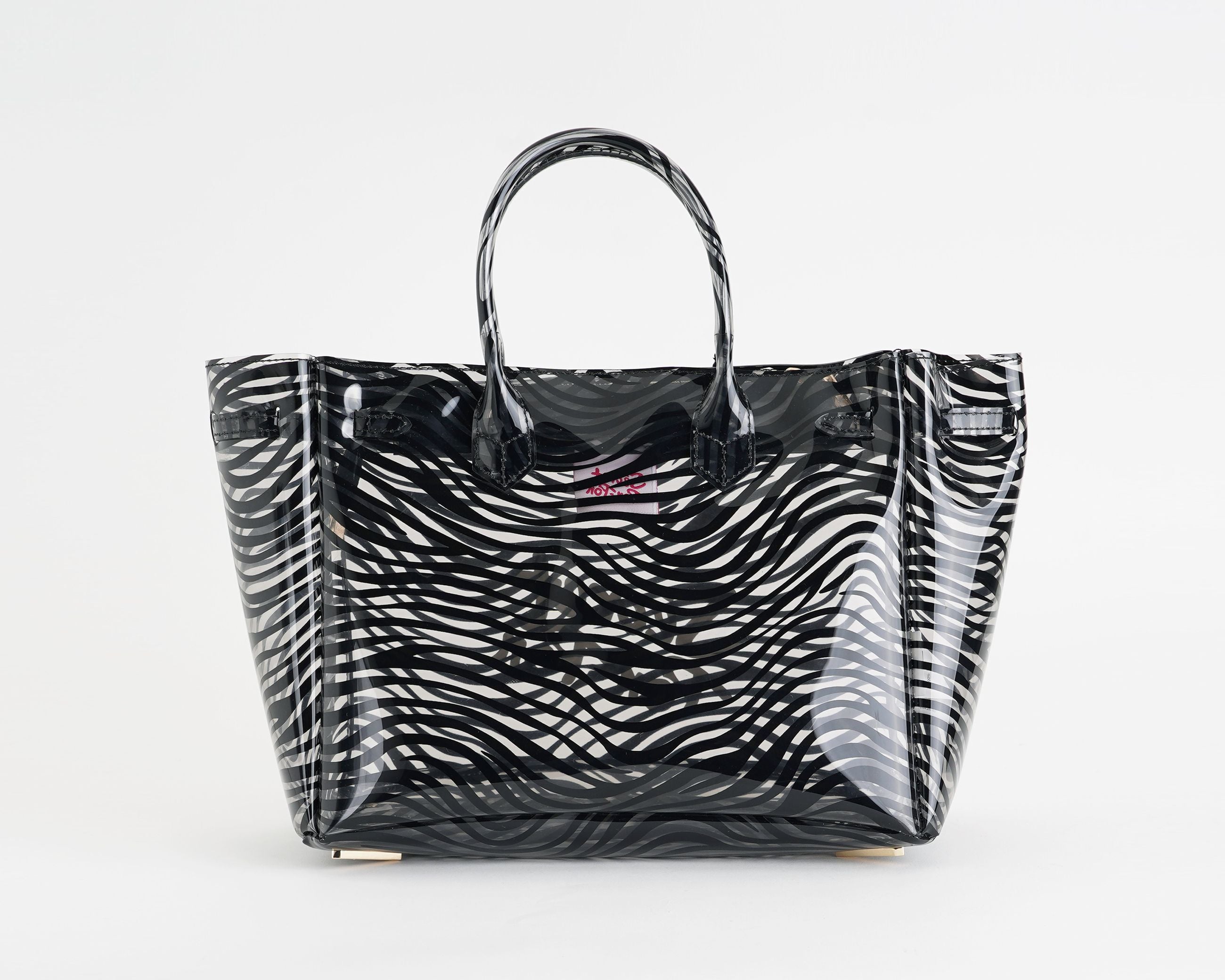 Borsa a mano Sécret Pon-Pon Brigitte Animalier Zebra Donna – tracolla rimovibile, chiusura zip, H.23xL.29xP.16 cm
