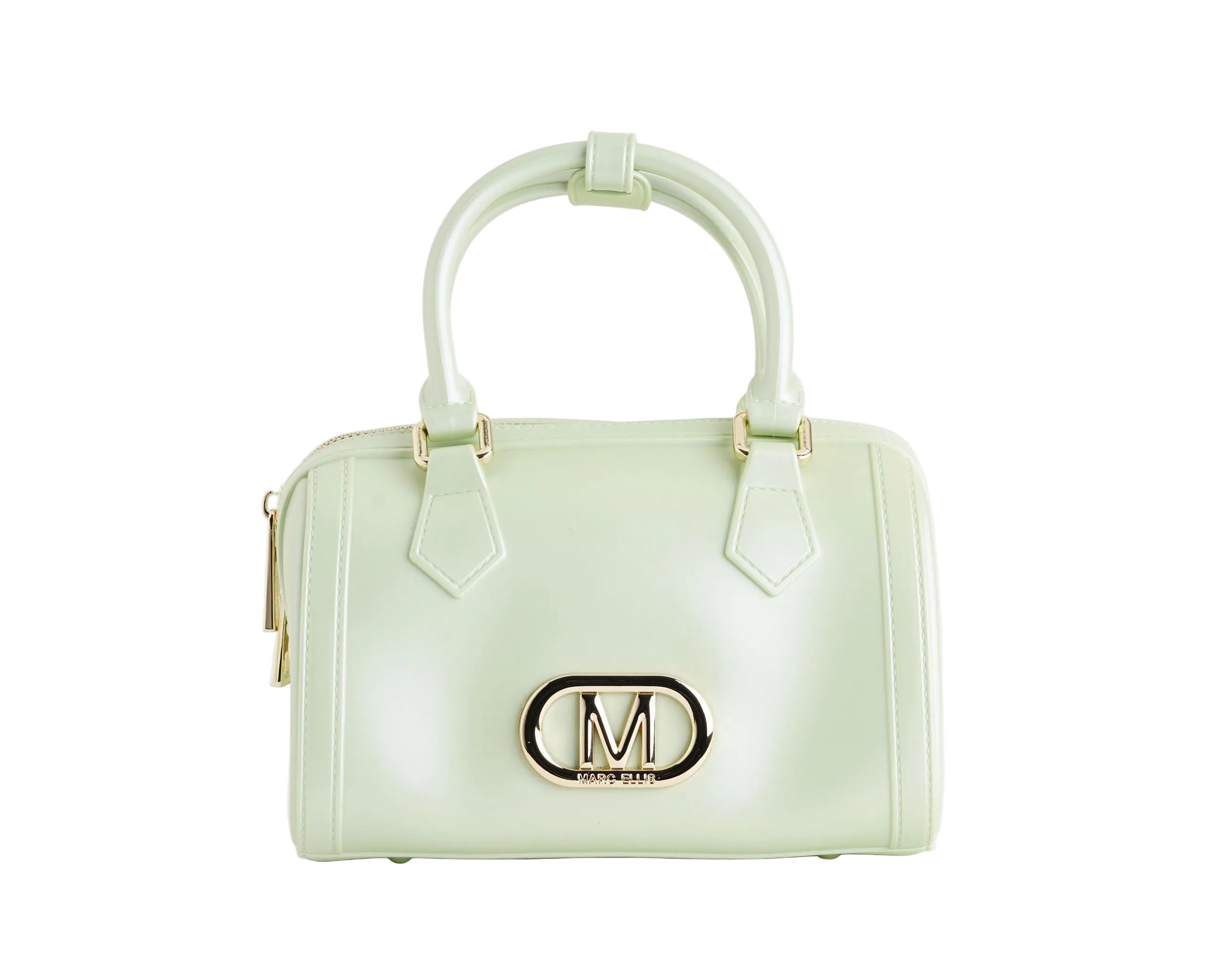 Borsa a bauletto Marc Ellis Flat Estrella M Donna Soft Green Light Gold - Vista frontale