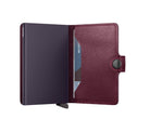 Portafoglio Secrid M-CRANBERRY colore Cranberry – miniwallet in pelle con protezione RFID e chiusura a bottone
