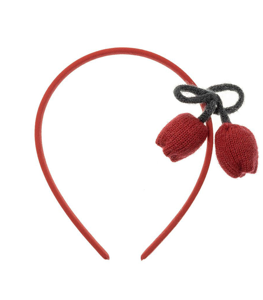 Cerchietto in fascia morbida con pompon SIENA 200106765 Bambina