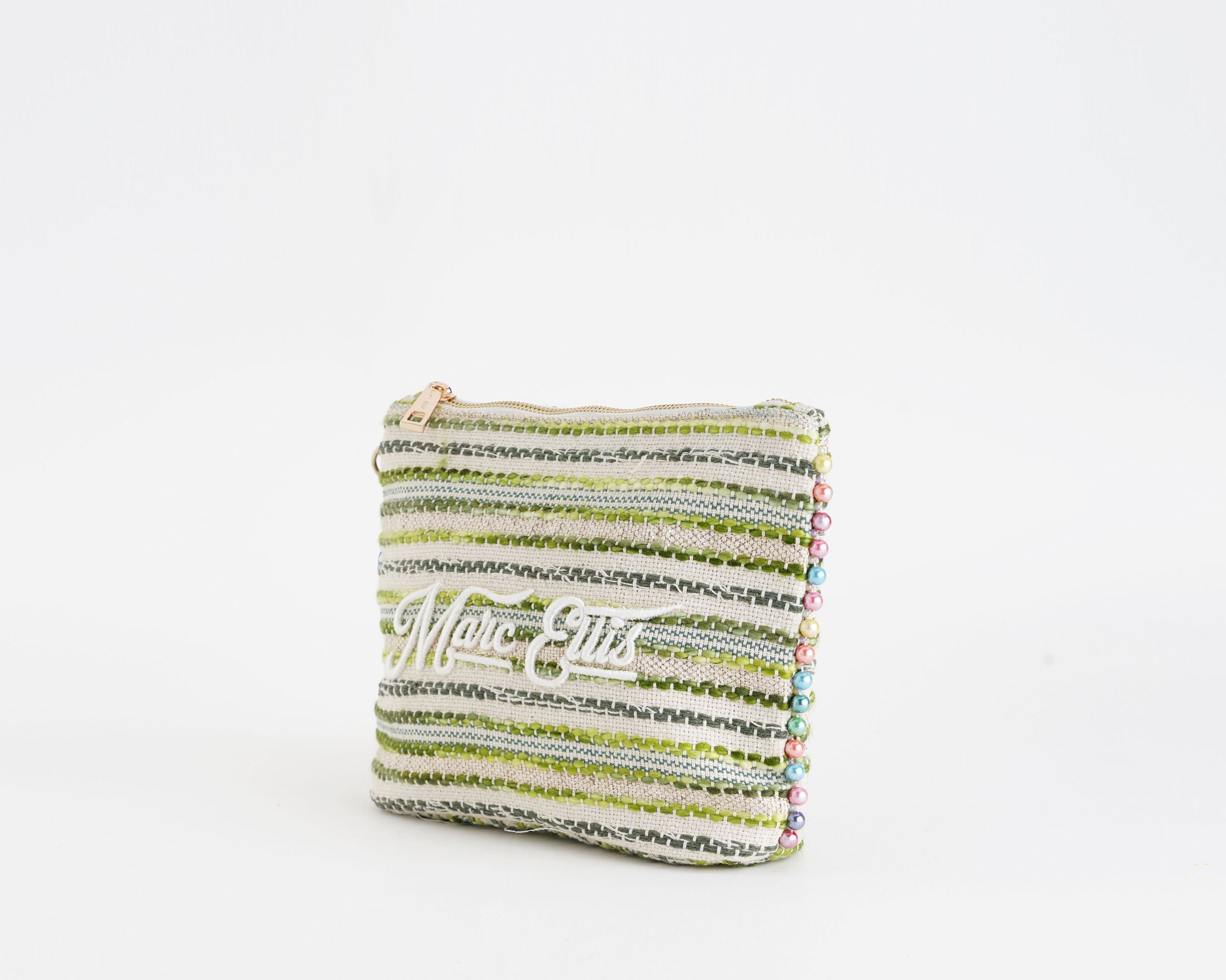Pochette Marc Ellis Cassy Indy 26 Donna Variant 09 – vista laterale, profilo H.20×L.27×P.8 cm con manico removibile e tirazip logato
