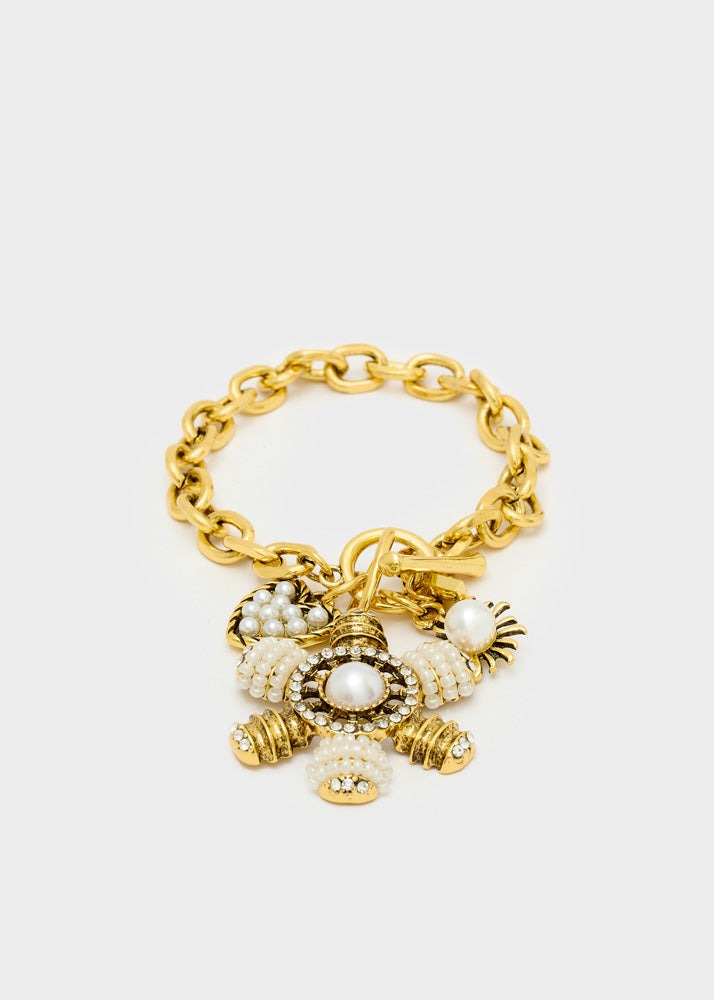 Bracciale con pendenti Nalì Elis EMBR0475 Oro Donna