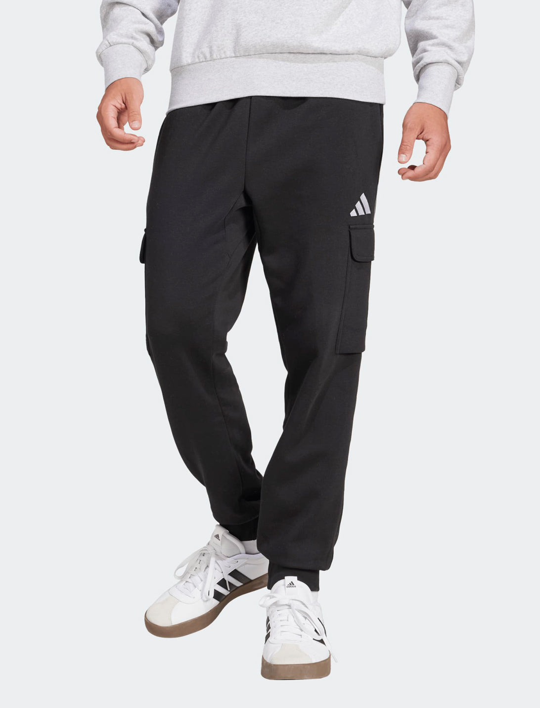 Pantalone Sportivo ADIDAS Feelcozy JE3820 Nero/Bianco Uomo