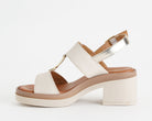 Sandali con tacco IGI&CO 1193422 burro platino da donna, tomaia in pelle e similpelle, tacco 65 mm
