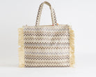 Borsa a mano Marc Ellis Buby S.Claire L Donna – Multicolor Natural – vista posteriore, retro con patch logata
