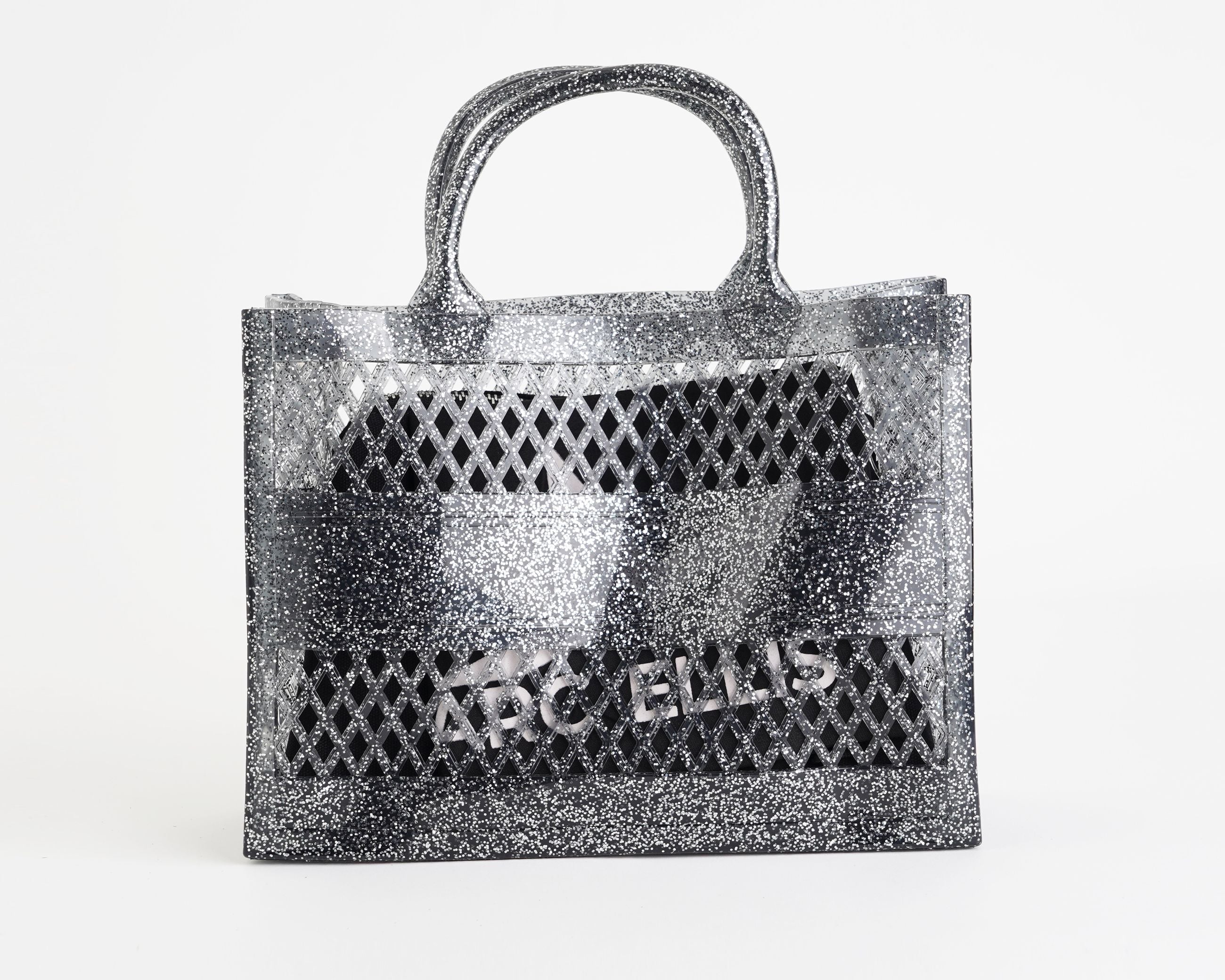 Borsa a mano Marc Ellis Flat Sponge S Donna Argento Glitter Silver – Vista posteriore