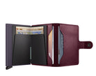 Portafoglio Secrid M-CRANBERRY colore Cranberry – miniwallet in pelle con protezione RFID e chiusura a bottone
