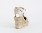VIDORRETA Espadrillas 0313N nappa metallizzata platino zeppa donna - art. 0313N