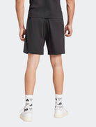Vista posteriore shorts Adidas Essentials Linear JE9012 nero uomo