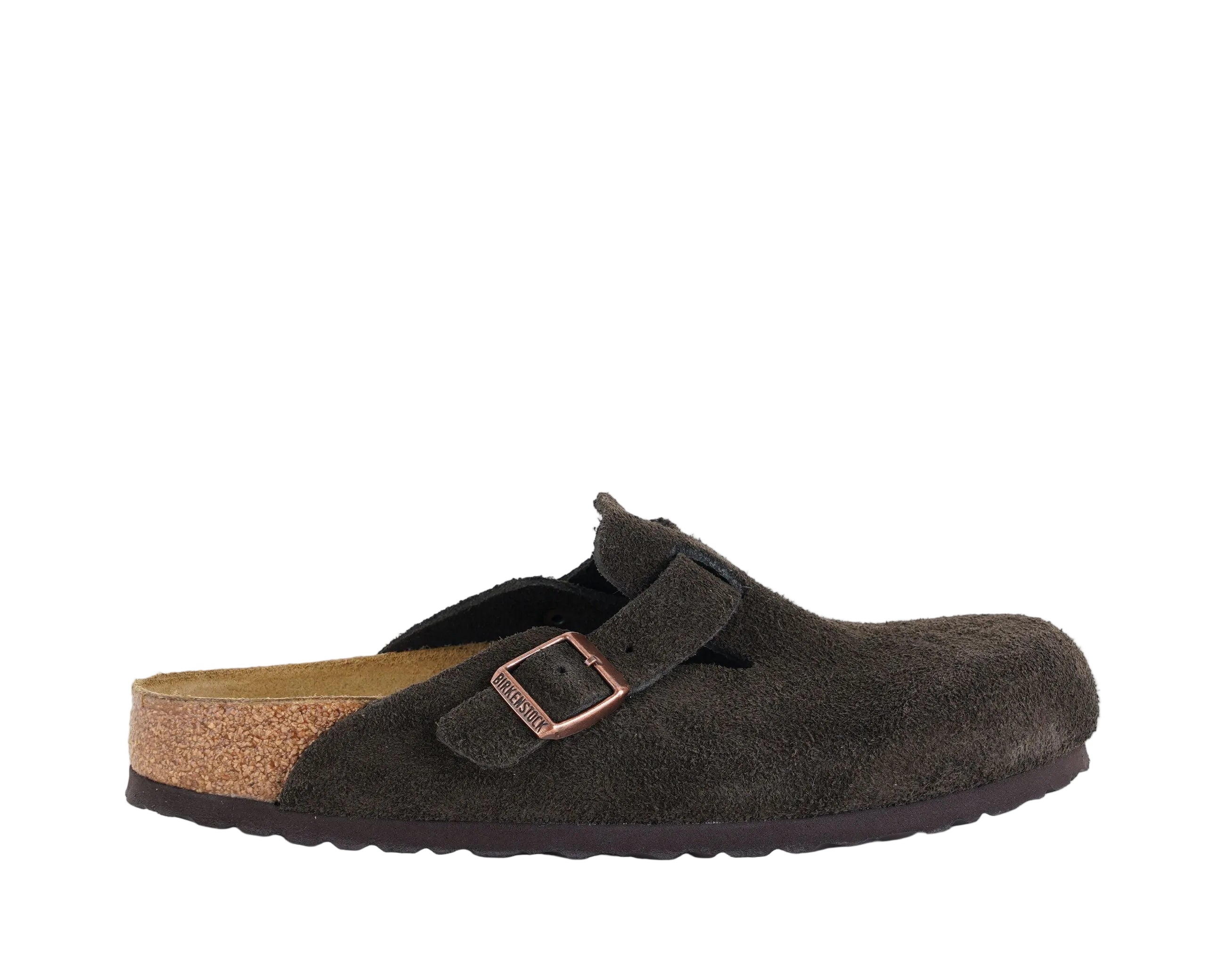 Sabot Birkenstock Boston in suede 1027460 Mocca Uomo