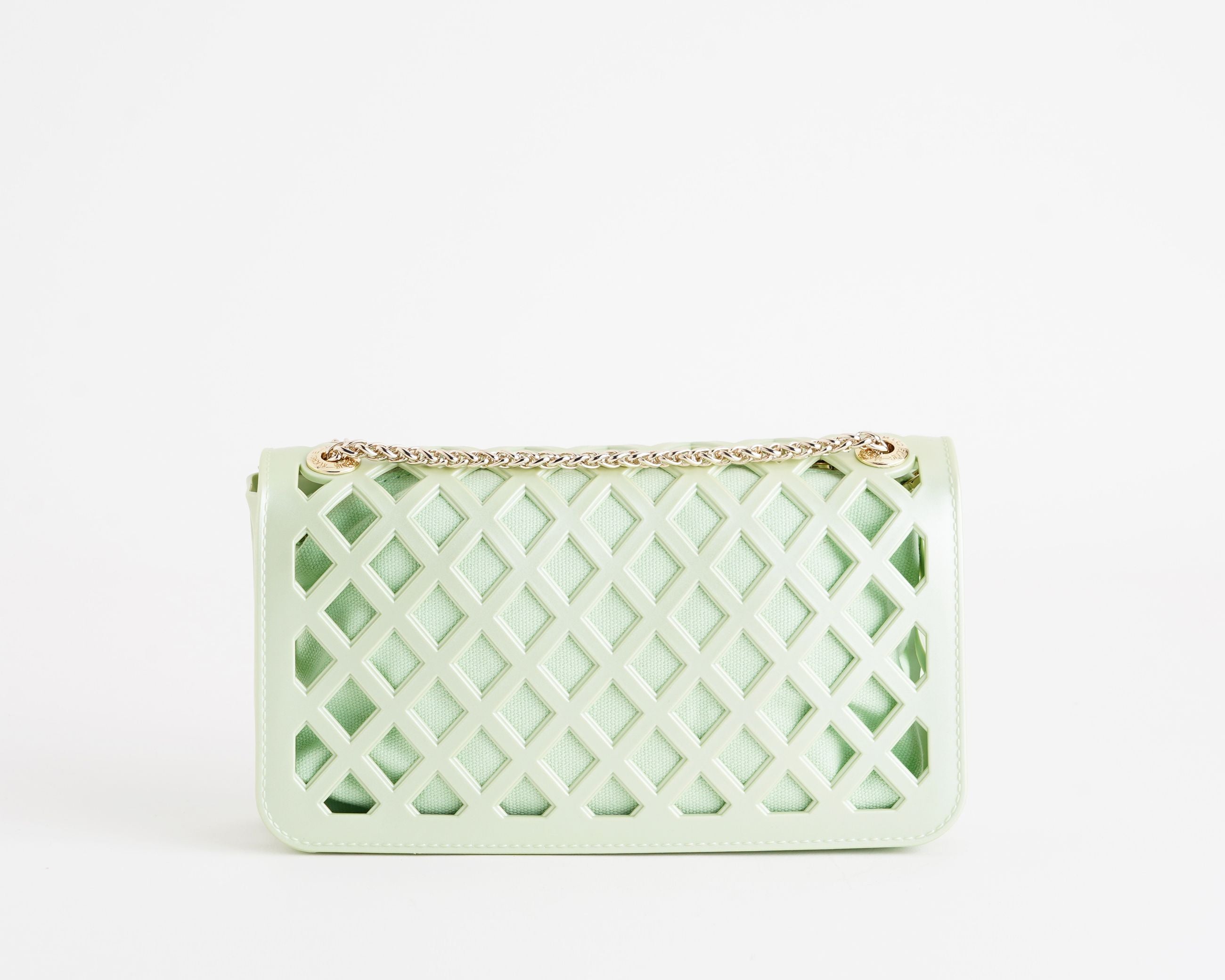 Borsa a spalla Marc Ellis Flat Basket Donna Soft Green Light Gold – Vista posteriore