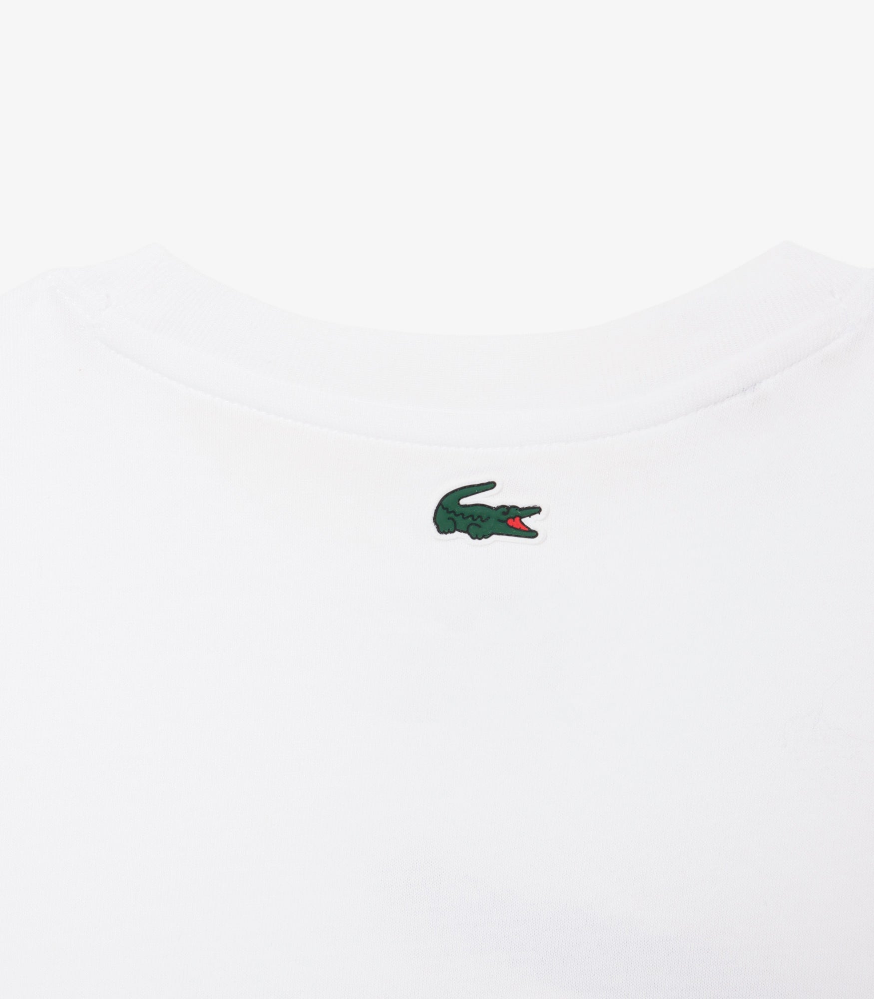 T-shirt Lacoste TJ0803 bianco unisex bambino - coccodrillo XXL stampato, tecnologia Ultra Dry, taglie 8A-16A
