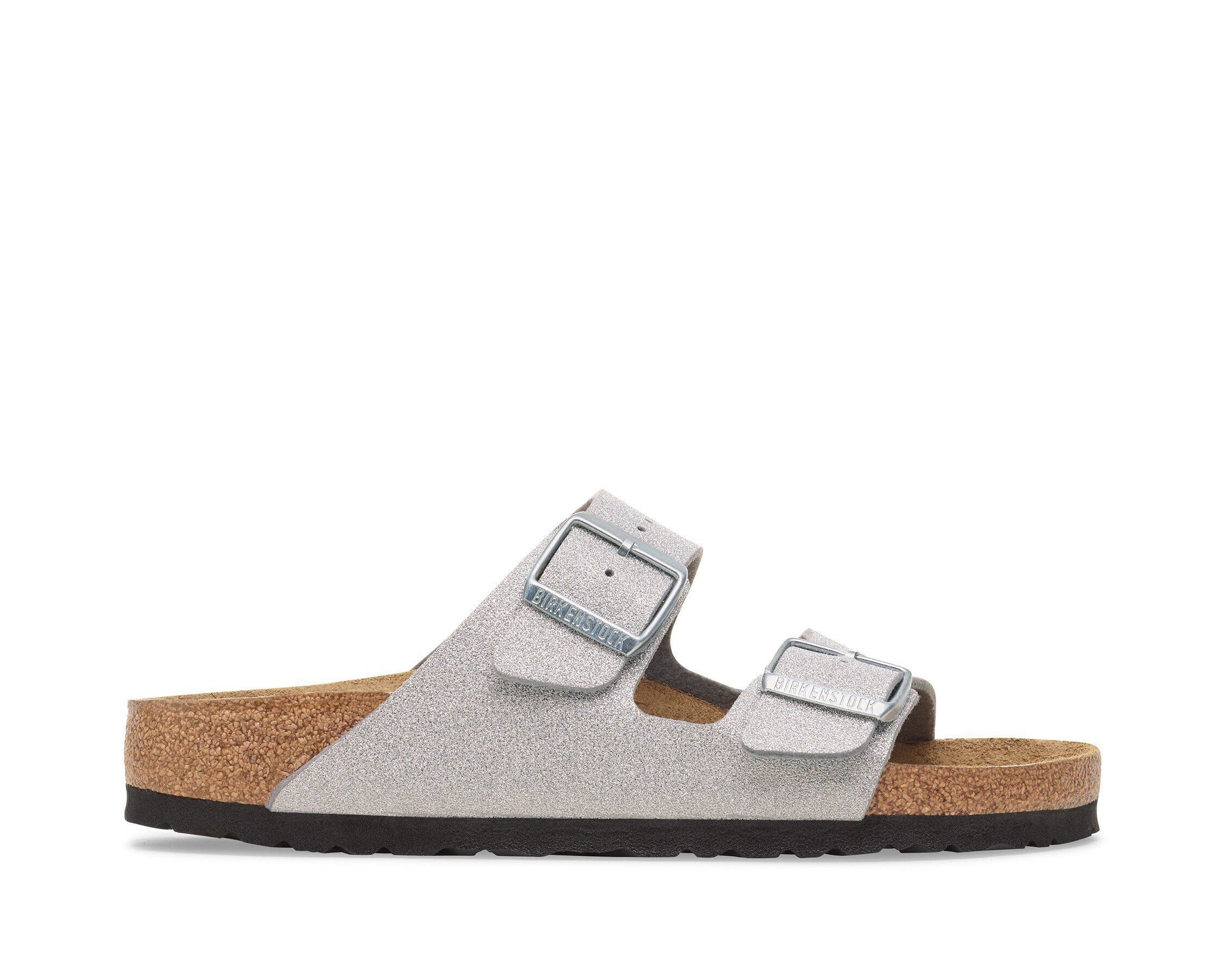 Sandalo Birkenstock Arizona 1030127 Shiny Glitter Silver Donna